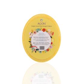 Agon SS-001-L Doğal El Yapımı Limon Özlü Sabunlu 125 gr Vücut Duş Süngeri