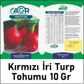 Agr 10 gr Kırmızı İri Turp Tohumu
