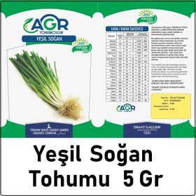 Agr 5 gr Yeşil Soğan Tohumu