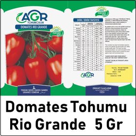 Agr Rio Grande 5 gr Domates Tohumu