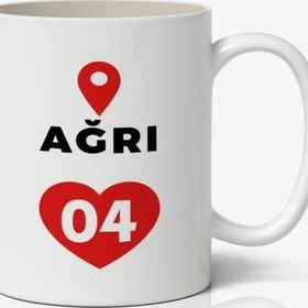 Ağrı Baskılı Baskılı Kahve Kupa Bardak