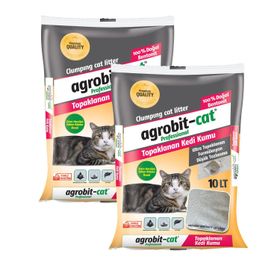 Agrobit Cat Marsilya Sabunu Koku Doğal Bentonit 2x10 lt Kedi Kumu