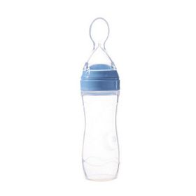 Agubugu Baby AGU-058 Mavi Kaşıklı Mama Biberonu