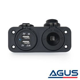 Agus Marin Tip USB ve 12 V Çakmak Şarj Soketi