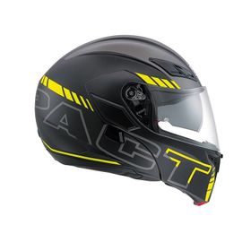 Agv Compact St Multi Plk Seattle Mat Black Silver Yellow Motosiklet Kaskı