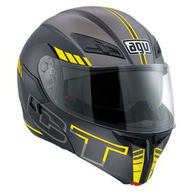 Agv Compact St Multi Plk Seattle Mat Black Silver Yellow Motosiklet Kaskı