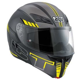 Agv Compact St Multi Plk Seattle Mat Black Silver Yellow Motosiklet Kaskı