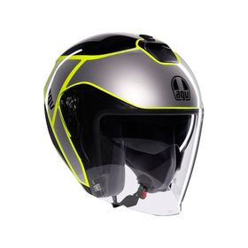 Agv Irides Davao Black Grey Yellow Motorsiklet Kaskı