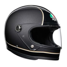 Agv X3000 Multi Super Retro Siyah Gri Kapalı Motosiklet Kaskı