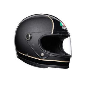 Agv X3000 Multi Super Retro Siyah Gri Kapalı Motosiklet Kaskı