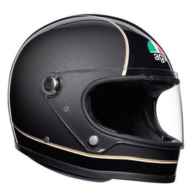 Agv X3000 Multi Super Retro Siyah Gri Kapalı Motosiklet Kaskı