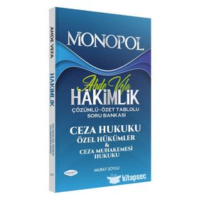 Ahde Vefa Hakimlik Ceza Hukuku Özel Hükümler ve CMK Çözümlü Soru Bankası - Monopol Yayınları