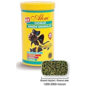 Ahm Cichlid Red/Green Granulat 1000 ml Balık Yemi