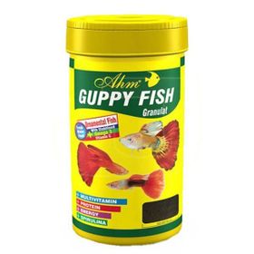 Ahm Guppy Granül Lepistes 100 ml Balık Yemi