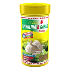 Ahm Spirulina ve Garlic Granulat 100 ml Balık Yemi