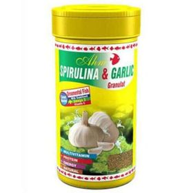 Ahm Spirulina ve Garlic Granulat 250 ml Balık Yemi