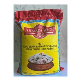 Ahmadi Zerrin Rice 10 kg 1121 Uzun İri Taneli Basmati Hint Sella Pirinci