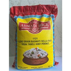 Ahmadi Zerrin Rice 10 kg 1121 Uzun İri Taneli Basmati Hint Sella Pirinci
