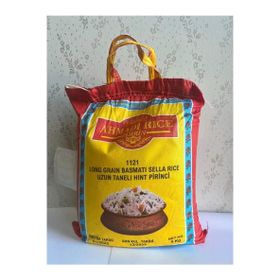 Ahmadi Zerrin Rice 5 kg 1121 Uzun İri Taneli Basmati Hint Sella Pirinci