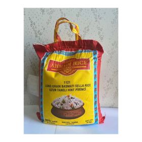 Ahmadi Zerrin Rice 5 kg 1121 Uzun İri Taneli Basmati Hint Sella Pirinci