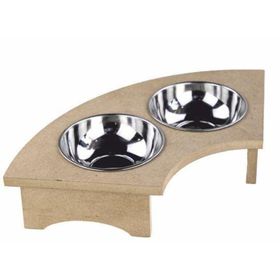 Ahşap 14 Demonte Kedi Köpek Mama Kabı