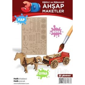 Ahşap At Arabası Maket