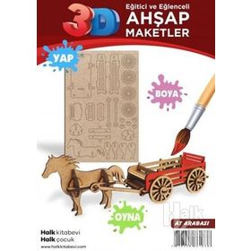 Ahşap At Arabası Maket