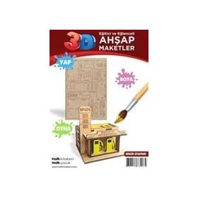 Ahşap Benzin İstasyonu Maket