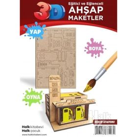 Ahşap Benzin İstasyonu Maket