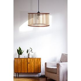 Ahşap Fabrikası Rustik Serisi Ottoman 35 cm Bambu Avize Sarkıt