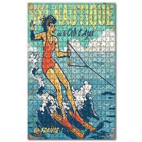 Ahşap Mdf Heyecanlı Sörfçü Kadın Puzzle