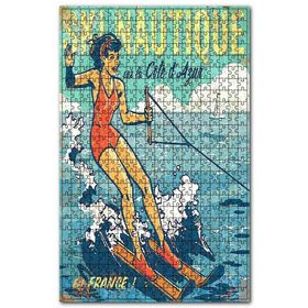 Ahşap Mdf Heyecanlı Sörfçü Kadın Puzzle