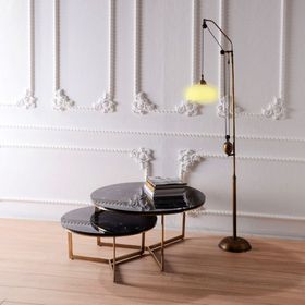 Ahşap Sokağı Oskaras Black 2'li Orta Sehpa