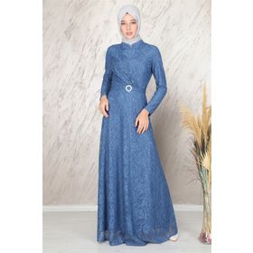 Ahunisa 6525 İndigo Tanem Abiye