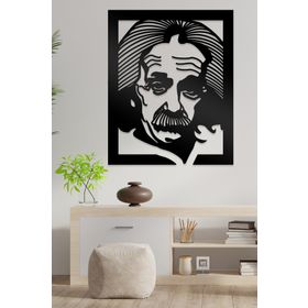 Ahwall Albert Einstein Figürlü Dekoratif Ahşap Tablo