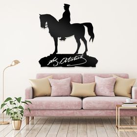 Ahwall Atatürk Figürlü Dekoratif Ahşap Tablo
