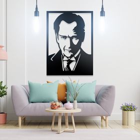 Ahwall Atatürk Figürlü Dekoratif Ahşap Tablo