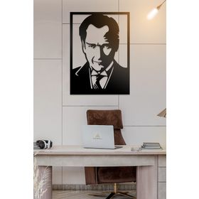 Ahwall Atatürk Figürlü Dekoratif Ahşap Tablo