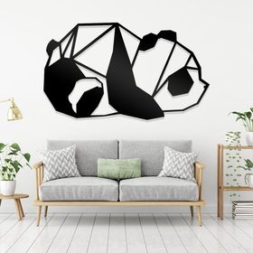 Ahwall Panda Figürlü Dekoratif Ahşap Tablo