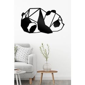 Ahwall Panda Figürlü Dekoratif Ahşap Tablo