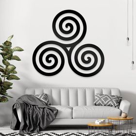 Ahwall Spral Figürlü Dekoratif Ahşap Tablo
