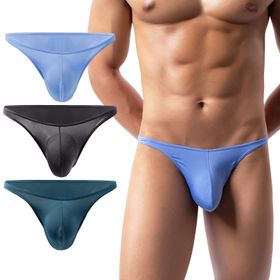 AIEOE 3 Adet 03 Her Tarafı Hava Delikli Nefes Alan Mini Yumuşak Erkek Slip Külot
