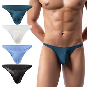 AIEOE 4 Adet 02 Her Tarafı Hava Delikli Nefes Alan Mini Yumuşak Erkek Slip Külot