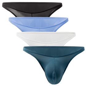 AIEOE 4 Adet 02 Her Tarafı Hava Delikli Nefes Alan Mini Yumuşak Erkek Slip Külot