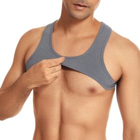 AIEOE B02 Gri Erkek Tank Top T-shirt