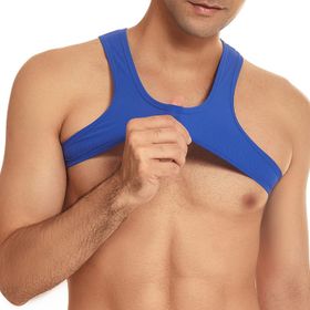 AIEOE B04 Mavi Erkek Tank Top T-shirt