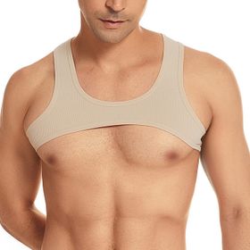 AIEOE B05 Bej Erkek Tank Top T-shirt