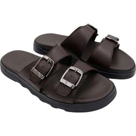 Aigner Paul 1A Koleksiyon Deri Koyu Kahverengi Erkek Sandalet