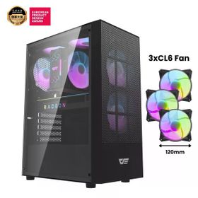 Aigo A290 USB 3.0 3x12 cm Fan Temperli Cam Siyah ATX Kasa