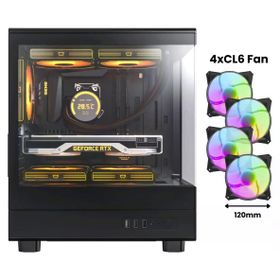 Aigo DB330M USB3.0 4x12 cm Fan Temperli Cam Siyah mATX Kasa